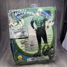 Green Lantern Hal Jordan XL Men Adult Costume Muscle Chest Jumpsuit Eyemask