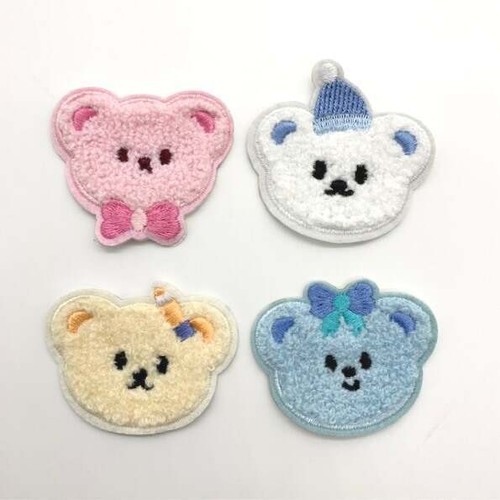 Embroidered crocheted teddy - embroidered,