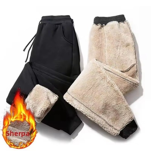 Men fleece lined pants - fleece,