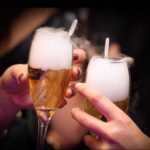 Dry ice drink - (ice,