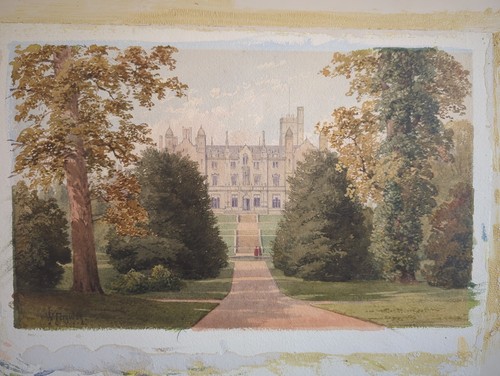 Antique victorian watercolour - antique,