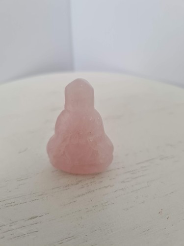 Rose quartz buddha crystal - rose,