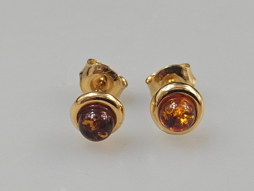 Small round gold amber - small,