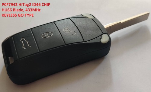 New button flip key fob - button,