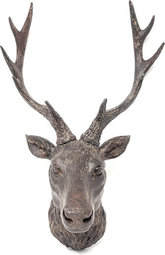 Vintage aged resin reindeer - vintage,