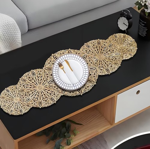 1pcs placemat gold table - 1pcs,