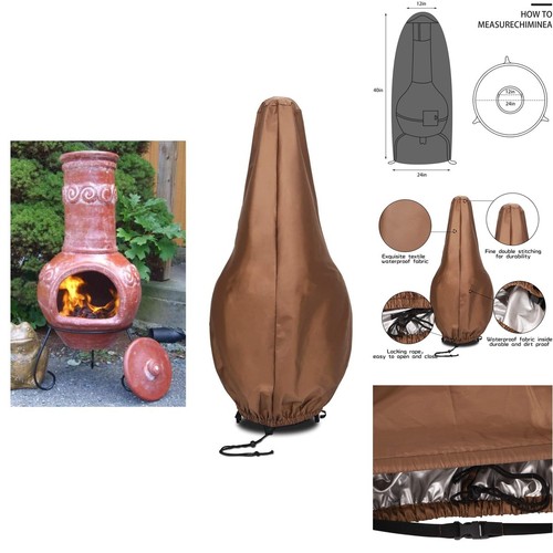 Hersent brown chiminea cover - brown, l