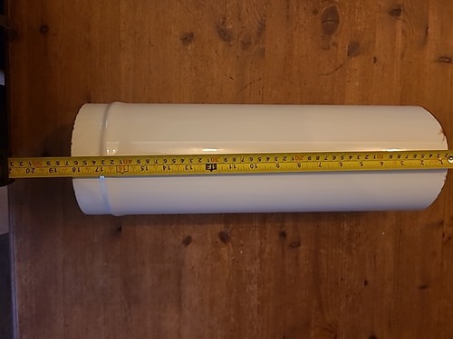 Cream flue stove pipe - 6",