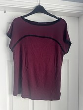 M&S Burgundy T-shirt With