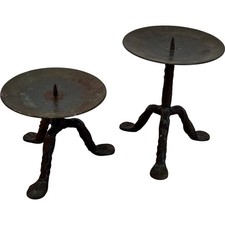 Pair Of Cast Iron Candle