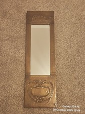 Beautiful Long Copper Mirror Art Nouveau  Arts & Crafts Style Glasgow School Vgc