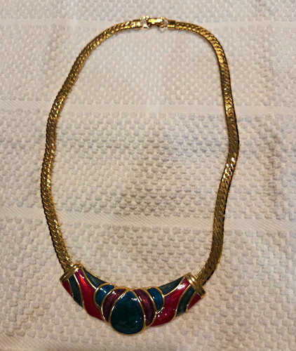 Gold tone herringbone chain - gold,