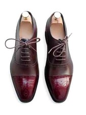 New Handmade Men's Burgundy