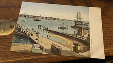 Portsmouth Harbour Oilette Vintage Picture Postcard Unsent