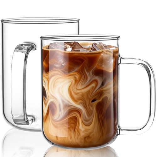 Glass coffee mugs set - coffee,