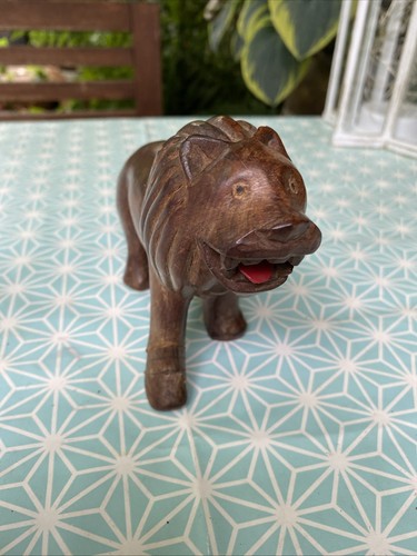 Vintage hand carved wooden - carved,