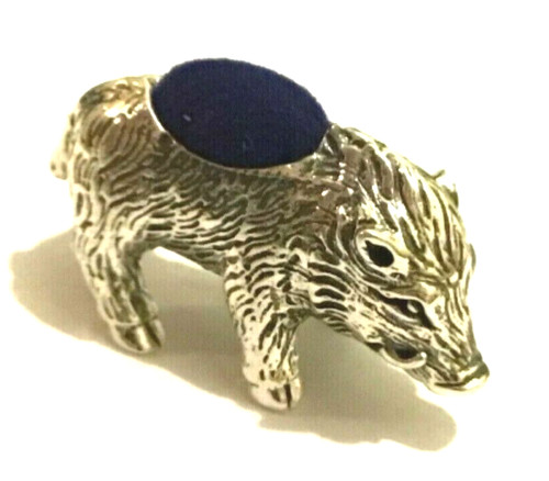 Sterling silver wild boar - boar, pig
