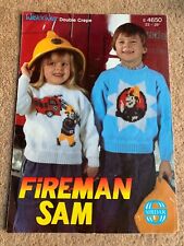 Vintage Sirdar Double knitting pattern for children's Fireman Sam jumpers