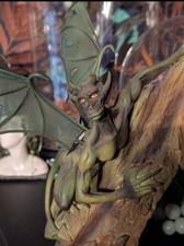 Large Metal Winged Gargoyle Green Gothic Unusual Rare