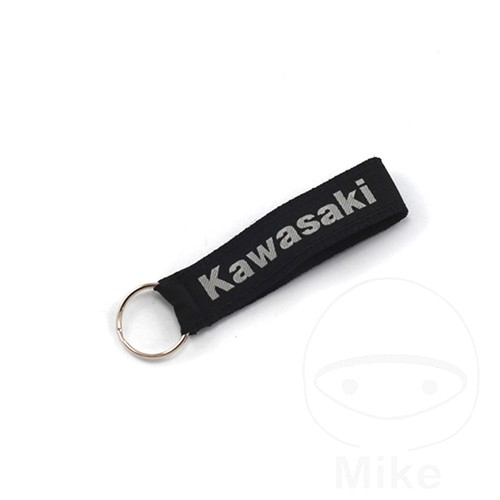 New black fabric print keyring - new,