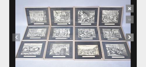 Complete set framed william - set, 12