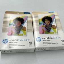 HP 2.3 x 3.4"Photo Paper(100 Sheets) Compatible with Sprocket Plus (Sealed)