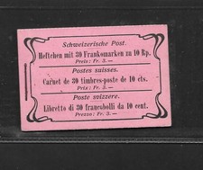 Switzerland - 1909 3fr stapled booklet - SPACEFILLER (only 2 stamps) - umm