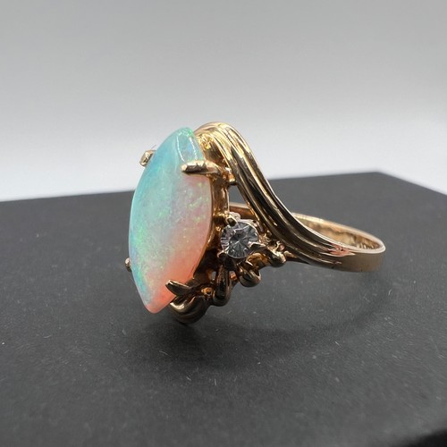 14k gold genuine opal - 14k, w/