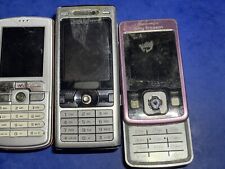 Sony Ericsson T303 Pink , K800i Silver Casino Royale, W800i Cream - Lot of 3