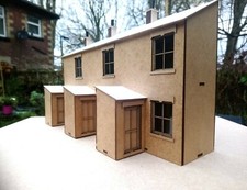 Terraced House Backs Kit Laser Cut Scratch Aid Layout Kit O Gauge 7mm Railway