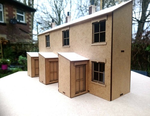 Terraced house backs kit - house, laser