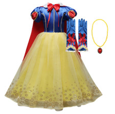 Quality Girls Princess Kids Party Cosplay Costume Fancy Dress+Accessories Set