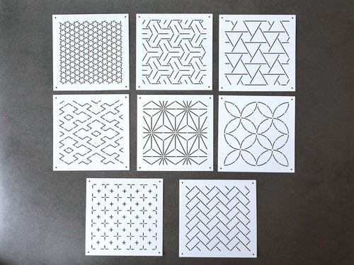 Sashiko stencils embroidery - |,