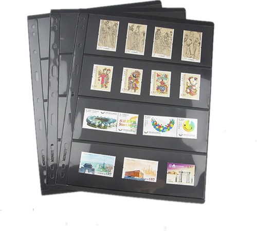 Stamp album pages 4 - pages, 4-strip