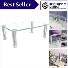 Clear Glass Monitor Riser with