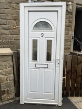 White UPVC Door, With Obscure