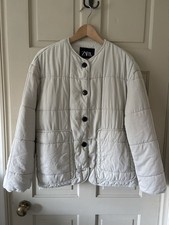 Zara Cream Boxy Padded Jacket