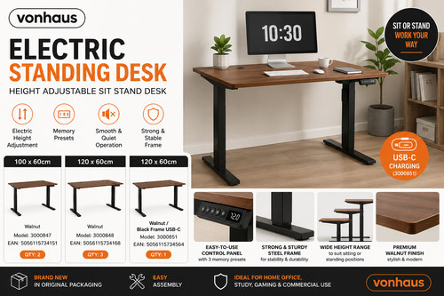 Vonhaus electric standing desk - vonhaus,