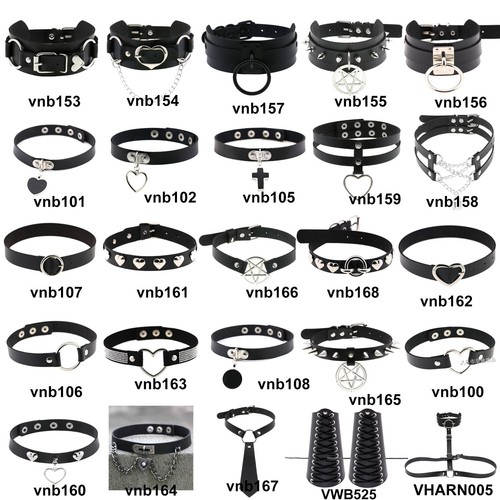 Gothic punk black - black, neckband