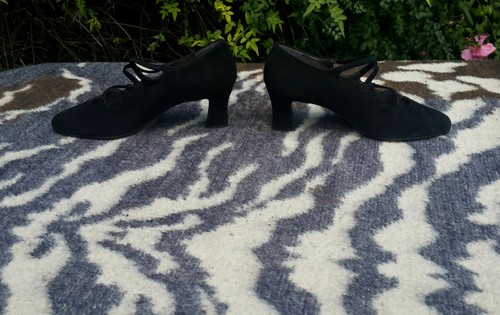 Vintage salamander black suede - vintage,