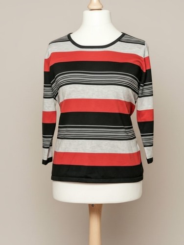 Black grey red striped - grey,