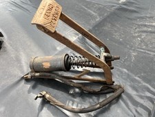 Vintage Brass DUNLOP MINOR Foot Pump Tyre Inflator Classic Car Garage Tool