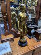 Beautiful Vintage Large Greek Style Lady Statue Ceramic Figurine Sculpture Woman