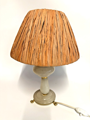 Vintage alabaster table lamp - table,