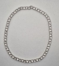 Tennis Necklace Crystal Silver