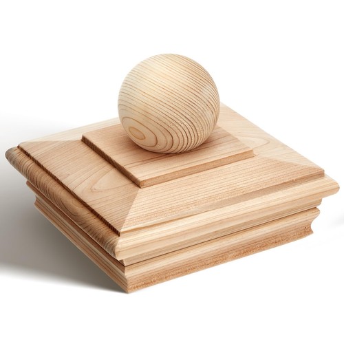 Pcs wood post caps - 6",