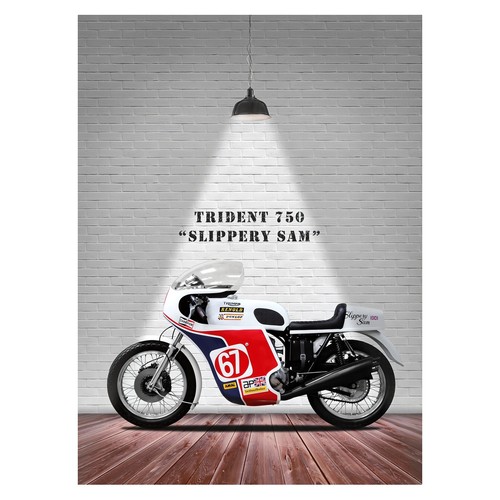 Vintage motorcycle poster - vintage, |