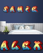 Personalised Graffiti Nursery Bedroom Wall Sticker Decal Graphic Mural