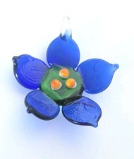Murano blue glass flower