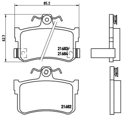 Brembo rear brake pad - brembo,